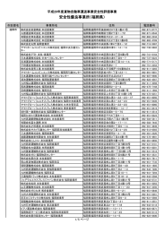 安全性優良事業所（福岡県）