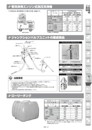 ローリータンク ジャンクションバルブユニットの構成部品 管洗浄用エンジン