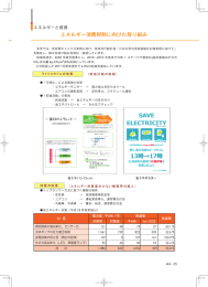 エネルギー消費抑制に向けた取り組み