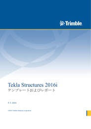 テンプレートおよびレポート - Tekla User Assistance