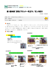 新・組体操「3段ピラミッド一気立ち」「花」の紹介