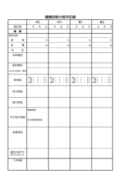 健康診断の経年記録