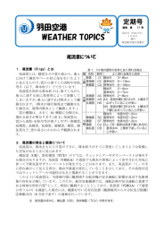 羽田空港WEATHER TOPICS第17号発行