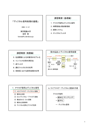 ディジタル信号処理の基礎 - 東京電機大学 音響信号処理研究室