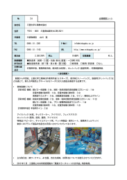 № 企業概要シート 会社名 三重化学工業株式会社 住所 515 – 0001