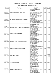 平成24年度 かながわコミュニティカレッジ協働講座 若年無