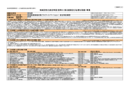 地域活性化総合特区(仮称)に係る提案及び必要な取組・事業