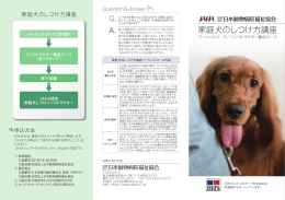 家庭犬のしつけ方講座 - 日本ヒルズ・コルゲート株式会社