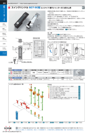 スイングハンドル 507-90型ミニタイプ 鍵穴シャッター付 3点カム用