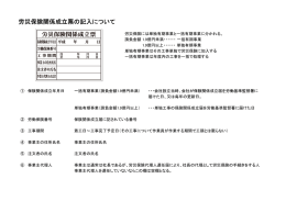 労災保険関係成立票の記入について