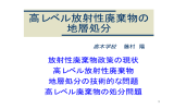 高レベル放射性廃棄物の地層処分 藤村 陽