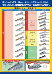 Page 1 サンコーインダストリーは、木ねじからスタートしました。 そのDNA