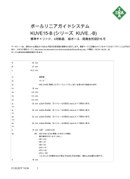 ボールリニアガイドシステム KUVE15-B (シリーズ KUVE..-B)