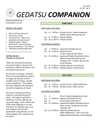 GEDATSU COMPANION - Gedatsu Church of America