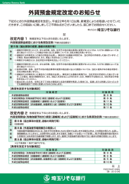 外貨預金規定改定のお知らせ