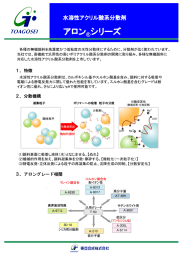 水溶性アクリル酸系分散剤 アロン &reg; シリーズ