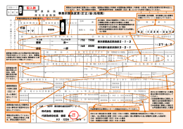 事業所関係変更（訂正）届（処理票） 記入例