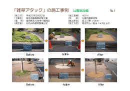 「雑草アタック」の施工事例 公園施設編