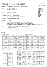 平成21年度 セリエA・リーグ戦 大会要綱