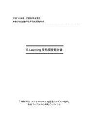 E-Learning 実態調査報告書