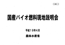 国産バイオ燃料現地説明会