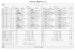 カワチカップ 試合スケジュール