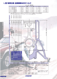 L 型 亀有仕様 主要部締め付けトルク