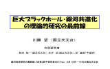 銀河・超巨大ブラックホールの共進化に関する理論研究の最前線