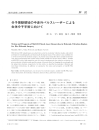 分子振動領域の中赤外パルスレーザーによる生体分子