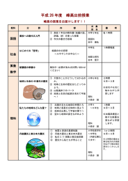 平成 26 年度 峰高出前授業