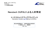 Nanotech CUPALによる人材育成