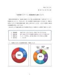 「お客様アンケート」実施結果の公表について