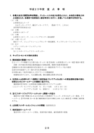 28 平成25年度 重 点 事 項