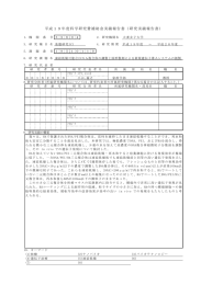 平成19年度科学研究費補助金実績報告書（研究実績