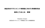 食品安全マネジメント等推進に向けた準備委員会 最終