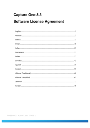 Capture One 8.3 Software License Agreement