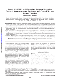 Vessel Wall MRI to Differentiate Between Reversible