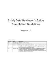 Study Data Reviewer`s Guide Completion