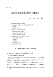 商店街共同事業の性格と問題点