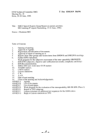 SMG2 SEG Report on Current activities