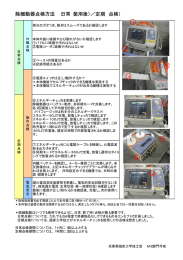 除細動器点検方法 （日常（使用後）／定期 点検）