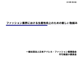 ファッション業界における生産性向上のための