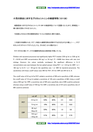 小児の肺炎に対するプロカルシトニンの検査特性（121128）