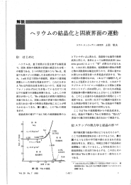 ヘリウムの結晶化と固液界面の運動