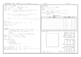 二次会打合せシート   新郎様 新婦様 宴席名【 】担当者 二次会 プラン（ニ