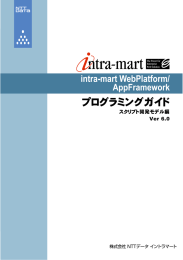 プログラミングガイド - NTTデータイントラマート