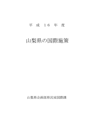 平成16年度山梨県の国際施策