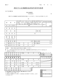 港区中小企業融資返済条件変更申請書