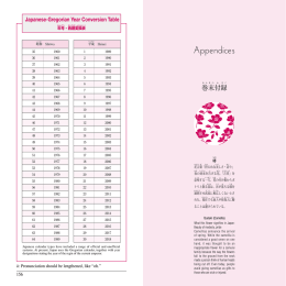 Japanese-Gregorian Year Conversion Table