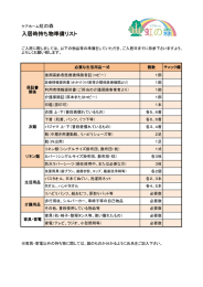 入居時持ち物準備リスト